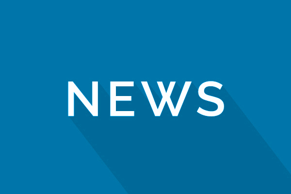 The word 'News' in white letters on a blue background