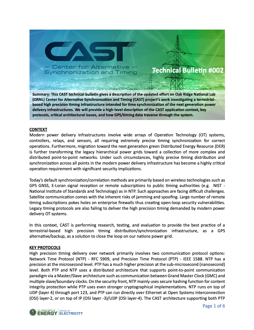 Image of the first page of a technical bulletin.