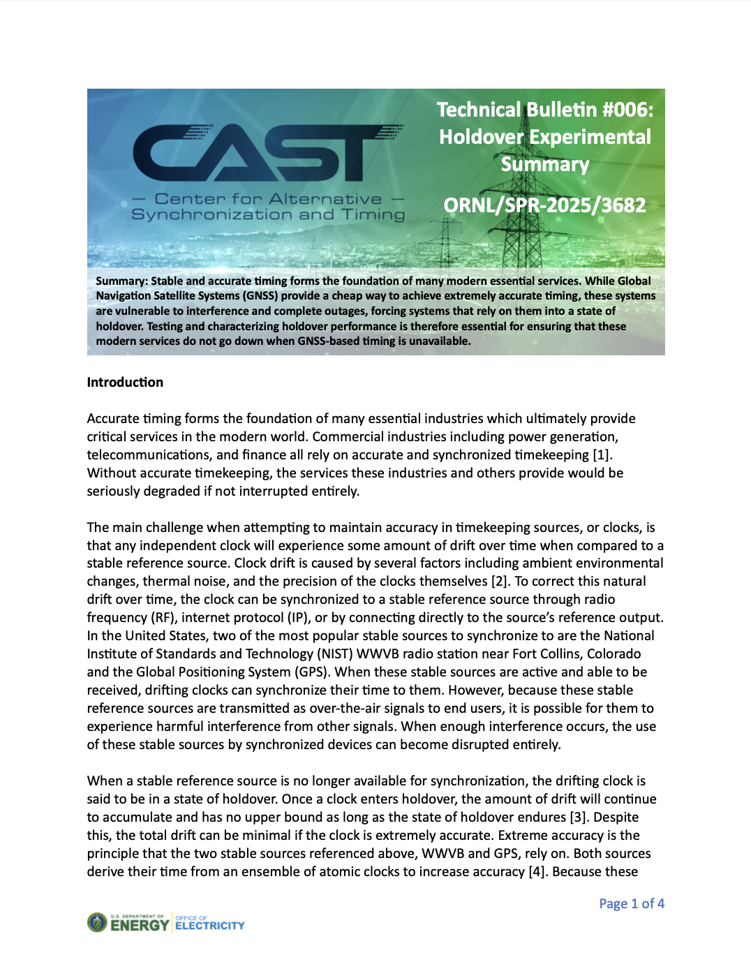 Image of the first page of a technical bulletin.