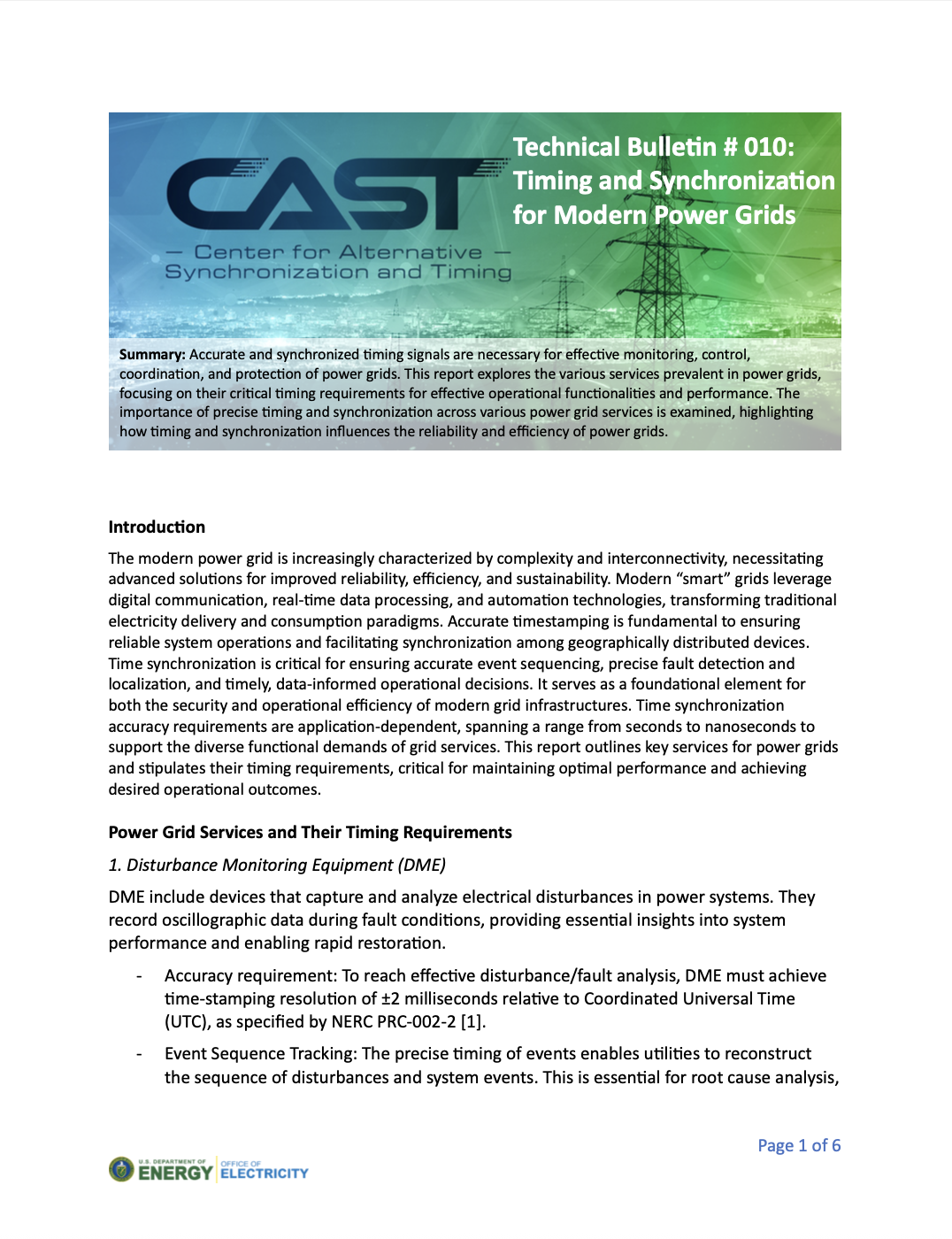 Image of the first page of a technical bulletin.